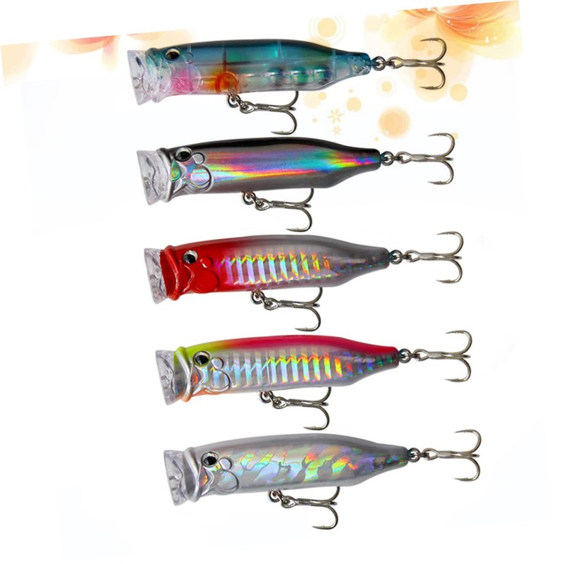 WHAMVOX Realistic Fishing Hooks 5 Pcs 7cm Spinner Baits for