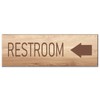 9"x3" Restroom Left Arrow Directional Sign Self-adhesive Door Wall Window