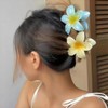 Flower Claw Clips, 4pcs Hawaiian Style,Nonslipstrong hold Big Hair Claw