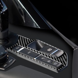 AIRSPEED Accessory Real Carbon Fiber Car Gear Shift Knob Panel Trim Cover for Toyota Supra GR A90 A91 MK5 2019-2022 Fashion Decal Toyota Supra Interior Parts Interior Panel (Black)