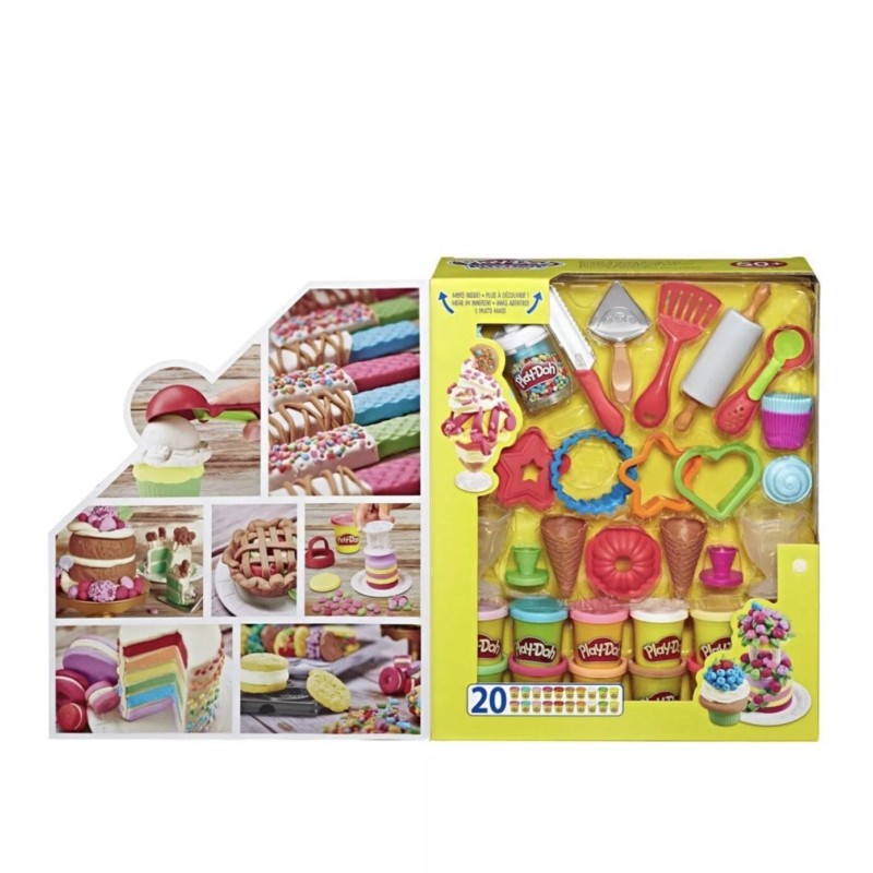 PLAY-DOH KITCHEN CREATIONS GREAT BAKIING BOOK 50+ PIECES PLAYSET Brand