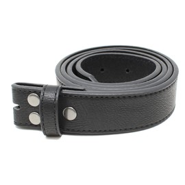BC Belts Womens Thin Leather Belt Strap with Vintage Distressed Texture 1.25" Wide with Snaps, Black, Medium (30-32)
