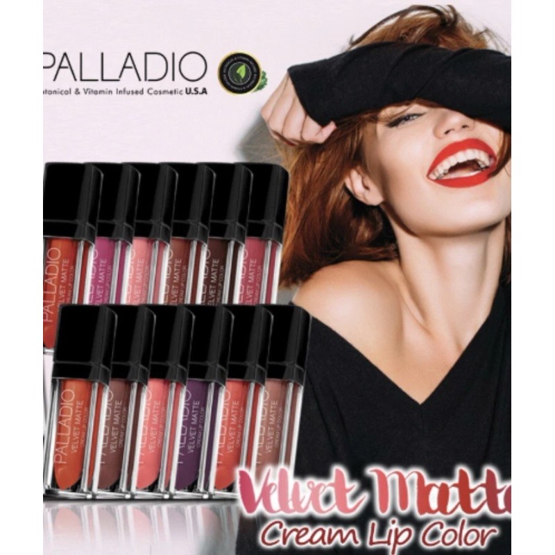 Palladio Velvet Matte Cream Lip Color Damask Midnight Purple Long
