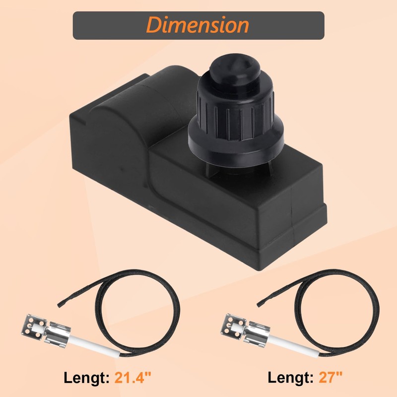 BQMAX DHLG-12 Grill Igniter for Charbroil Igniter Replacement, G470-5503-W1 Ignition
