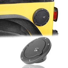 TJ Wrangler - Cubierta de tapa de gas con bloqueo para depósito de combustible, puerta de gas compatible con Jeep Wrangler TJ y LJ 1997-2006