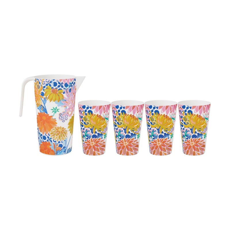 Maxwell & Williams Sunburst Melamine Jug & Tumbler 5 Piece