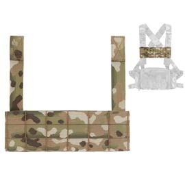 AZB Tactical Micro Front Panel for D3CRM MK4 Vest Chest Rig, Tactical Phone EUD Bridge MOLLE Panel, Chest Rig Expansion, Green Camouflage
