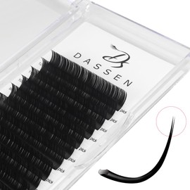 Dassen Ellipse Flat Eyelash thickness 0.15/0.20mm Curl C/D Mix-8-15mm Lasting Blooming Lashes Single 8-15mm | Super Matte Classic Lash Extensionse Classic Lash Extensions