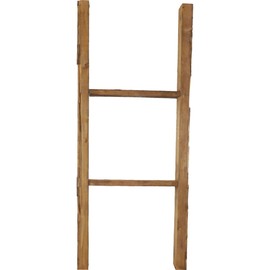 Ekena Millwork DECR015X036X04LDRBR Vintage Farmhouse 2 Rung Ladder, Barnwood Decor Collection, 15"W x 36"H x 3 1/2"D, Weathered Brown