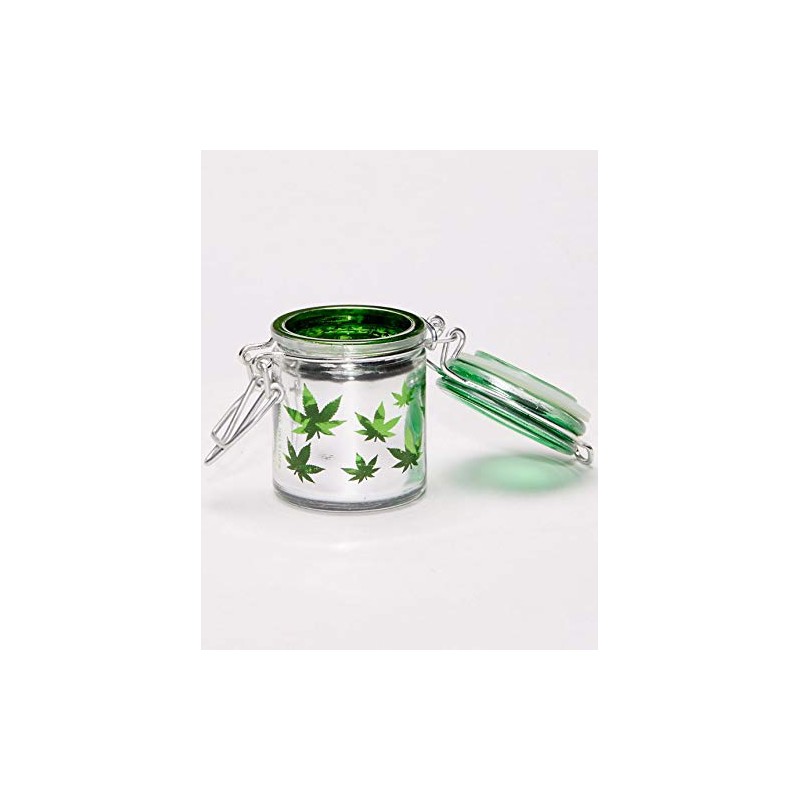Airtight Glass Mini Storage Jar Set of 3 - Green