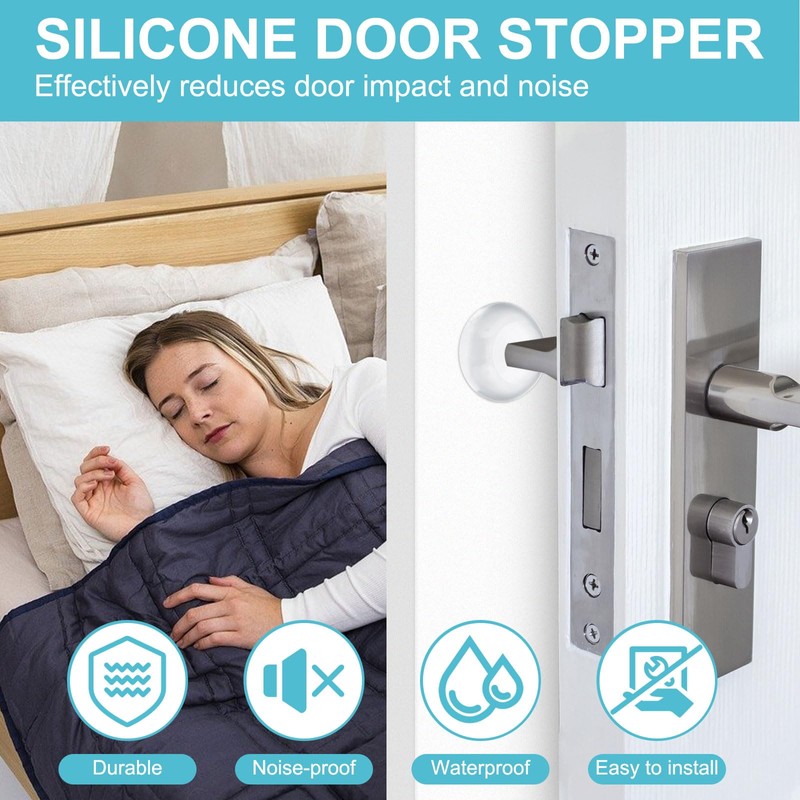 PATIKIL 2 Inch Door Stoppers for Wall Protector, 4 Pcs