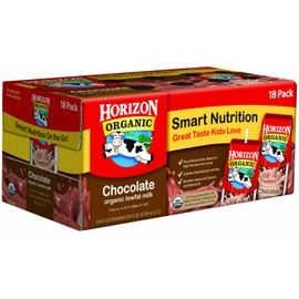 Horizon Organic Chocolate Milk, Low Fat, Ultra Pasteurized, 18 Pack, Half Pint