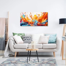 Framed Wall Art Modern Artwork Modern Colorful Fantasy Fantasy Abstract Canvas Painting Colorful Wall Decor For Living Room Bedroom Dining Room Home Office Decor 16x32 Inch With Framed