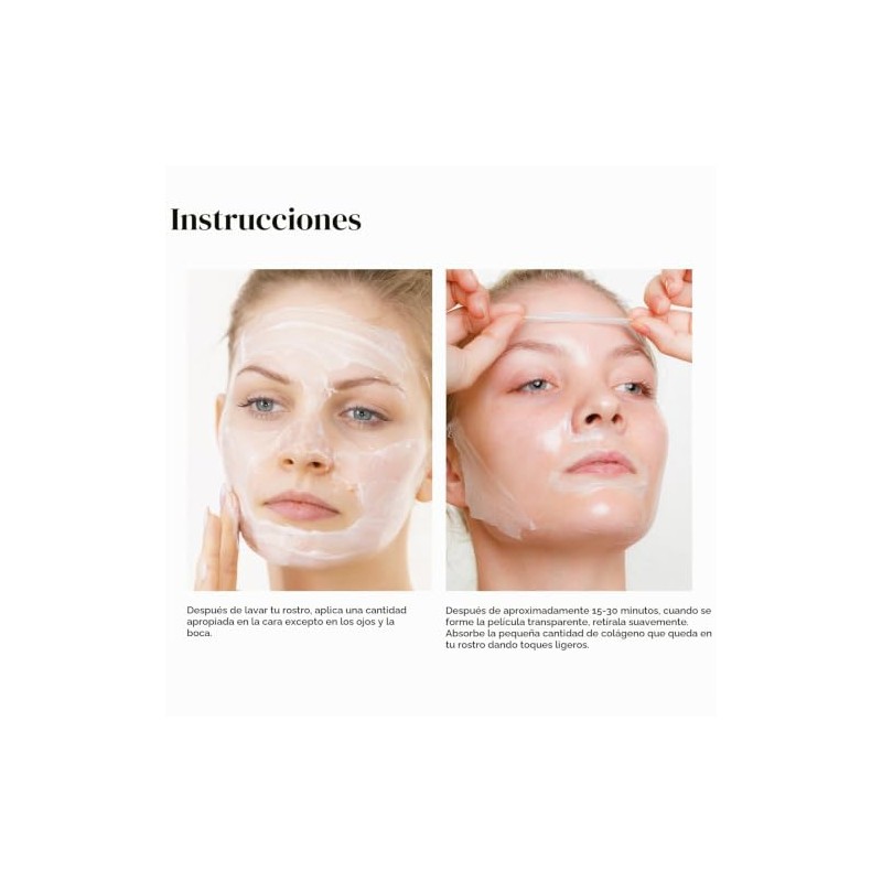SUN GLOW Mascarilla Intensiva De Colágeno Despegable. Colágeno Hidrolizado De