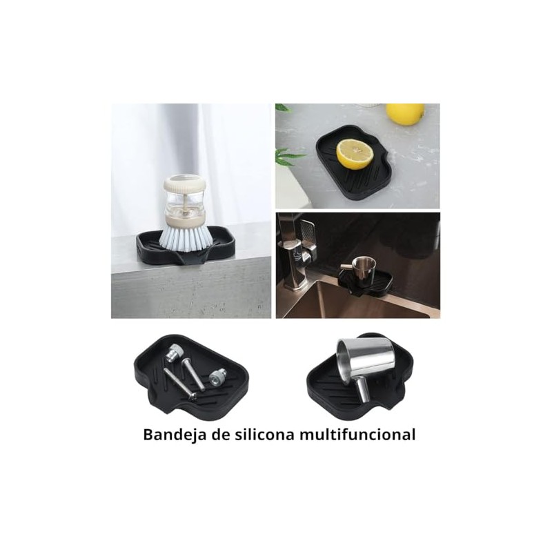 Timotech Jabonera para Baño con Boquilla de Drenaje, Soporte de