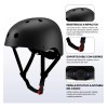 Casco Deportivo Bicicleta Patinaje 58-61cm Ajustable Negro Xl