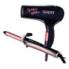 Combo Secadora Cabello Tenaza Rizadora Cerámica Timco