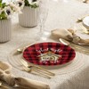 Horaldaily 40Pcs Christmas Paper Plates, Red Buffalo Plaid Silent Holy