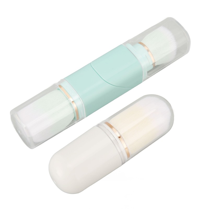 Capsule Makeup Brush Double Ended Telescopic Powder Brush Travel Size