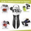 Tin Opener, Lychico 4-in-1 Can Opener Handheld Heavy Duty Stainless