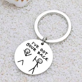 Generic Funny Keychain I've Got Your Back Best Friend, Inspirational Gifts Son Daughter Boyfriend Girlfriend Husband Wife, Keyring (Got your back A)