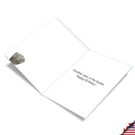 The Best Card Company - Funny Cartoon Stationery Set for Birthdays with Envelope (Letterhead 8.5 x 11 Inch) - Weaving in Traffic Birthday J2582BDG