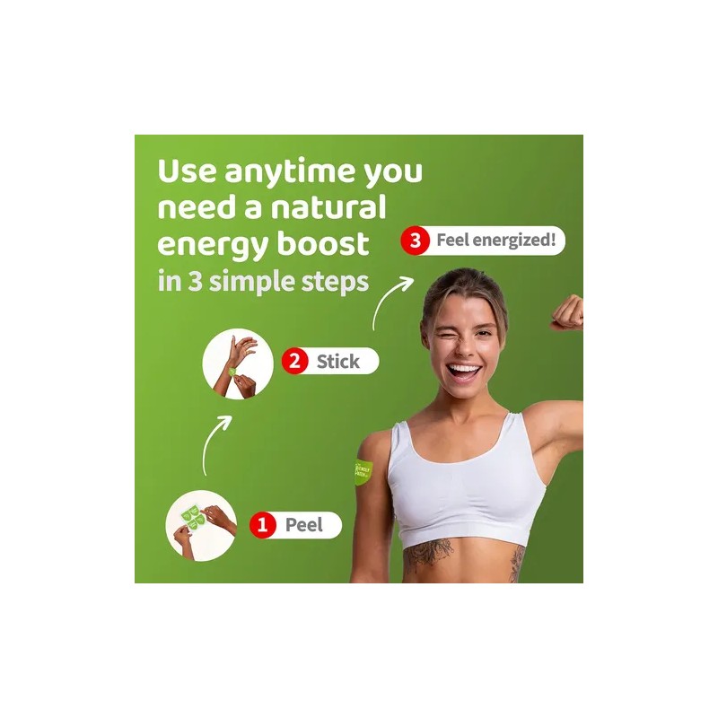 Parche Energía con Cafeína Guaraná Té Verde 28 Unidades