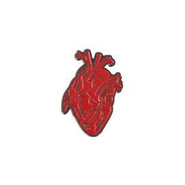 ROFARSO Red Heart Enamel Lapel Pin Set Anatomical Heart Pin, Accessory for Backpacks Clothing Bags Hats Shirts