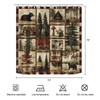 ZCHOMI Rustic Cabin Shower Curtain Farmhouse Country Bear Forest Bathroom