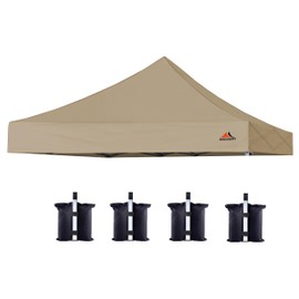 SCOCANOPY Commercial 10x10 Canopy Replacement Canopy Top,Canopy Cover ONLY (Khaki)