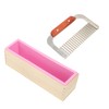 Wooden Loaf Soap Cutter Mold with 1 Pc Silicone Mold
