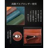 Kawaoto Men's Wallet 2-Fold Thin Pueblo Leather Genuine Leather Compact