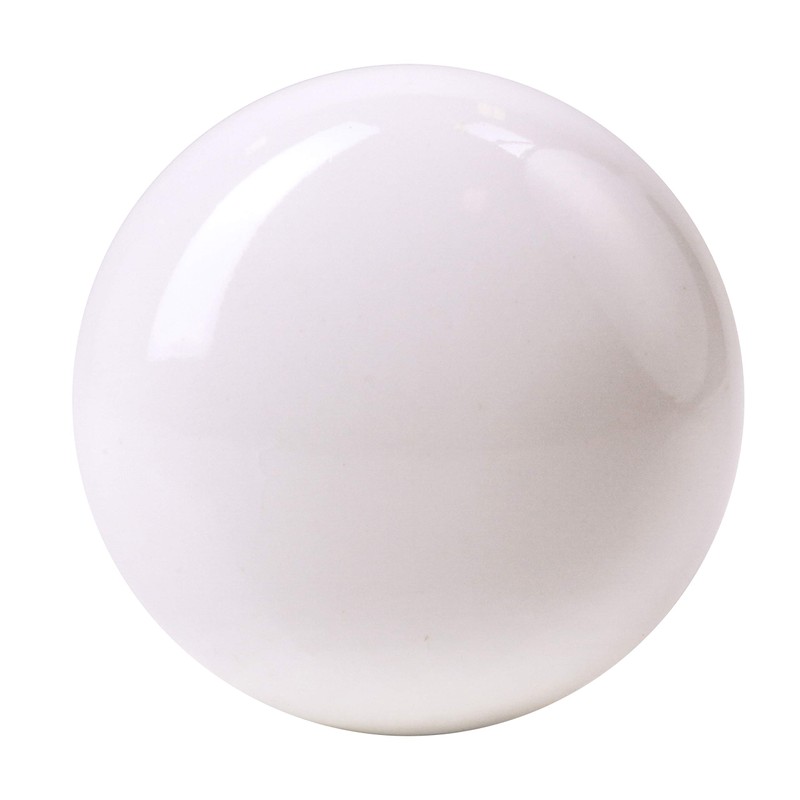 Plain White Ceramic Furniture Door & Draw Knob 38mm Diameter