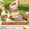 Syntic 32 Oz Glass Overnight Oats Container with Silicone Divider