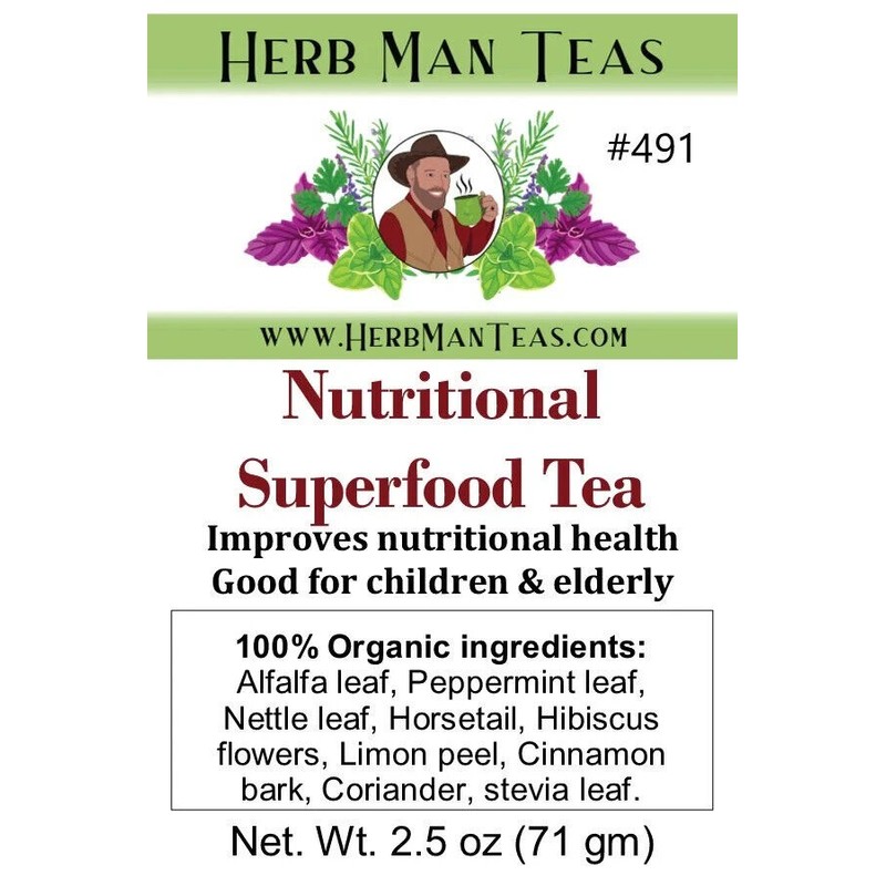 HERB MAN TEAS NUTRITIONAL SUPERFOOD TEA - Tasty & nutritious