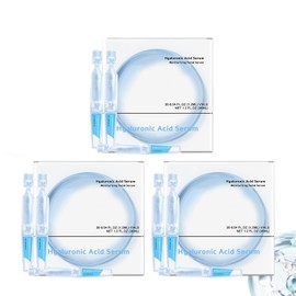 Suero de ácido hialurónico al 3% para la cara, suero hidratante antienvejecimiento con Tubos de ácido hialurónico para una hidratación intensiva, viales de un solo uso (3PCS)