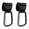Baby Stroller Hook, Velcro Carabiner, Buggy Hook - YAWALL Baby Stroller Hook, Leather Carabiner Hook, Air Buggy Hook, Pet Cart, Luggage Hanger, 2 Pcs Large