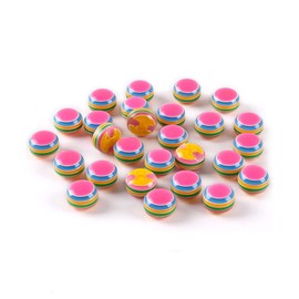 50 PCS Plastic Candy Color Button Flower Heart Round Cute Button for Clothes Decoration Handmade Sewing Crafts Accessories (Round,12mm)
