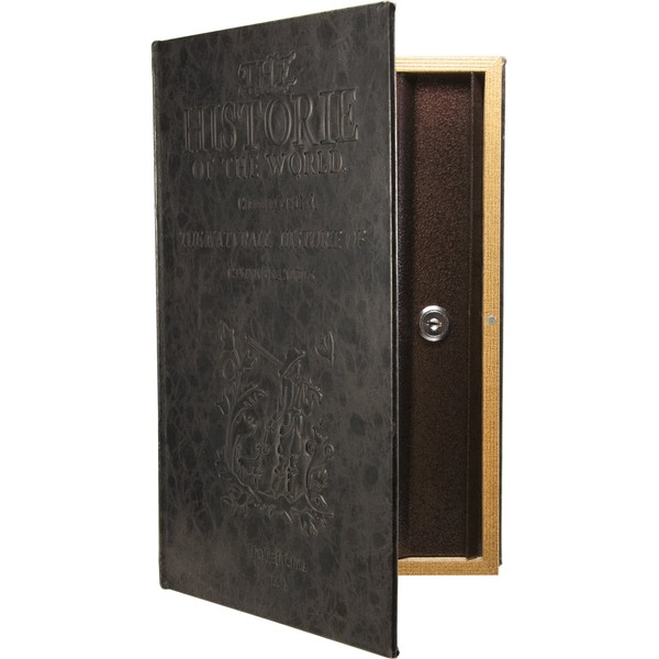 Barska Large Antique Book Lock Box with Key Lock ,
