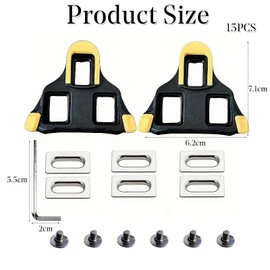 Pedal Cleats for Shimano SPD-SL & SPD Compatible with SH11 SH12 SH10 & SH51 System - Professional Cycling Shoes Cleat Set Replacement for Road Bike, Indoor Cycling, MTB