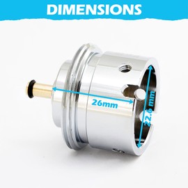 BLUMKRAFT Giacomini 22.6 mm metal radiator adapter to thermostatic head M30 x 1.5 male: adapts your radiator valve to suit modern and smart thermostats in M30.