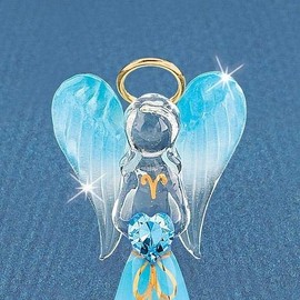 Glass Baron Heavenly Blue Angel Figurine