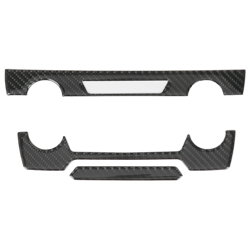 Center Console CD Panel Trim Cover Carbon Fiber Decoration Fit