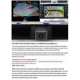 car reverse camera reversing camera Compatible with Car Mercedes ML-Class W164 GL-Class X164 R-Class W251 parking camera kit backup camera rear view camera