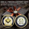 RYUKENLM Masonic Challenge Coin - Freemason Master Mason Collectible -