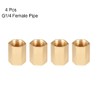 sourcing map Brass Pipe Fitting, 1/4 Inch G Female Thread,