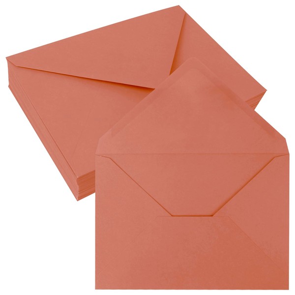 JAGERGREEN 50 Pack 5x7 Envelopes Letter Size, Orange A7 Envelopes