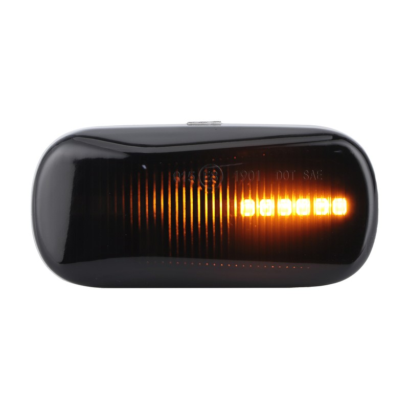 Amber Side Marker Light Fender Turn Signal Lamp 3000K Smoky