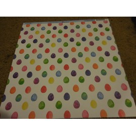 Reminisce Scrapbooking Crafts 12X12 Paper Happy Easter Eggs Banners Water Colors DS