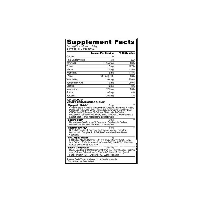 Pre Entreno Bsn No Xplode 3.0 60 Servicios Todos Los